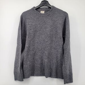 Rugged merino For J. Crew wool heather crewneck sweater Gray S8ze Medium